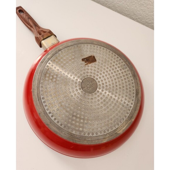 Phantom Chef 12-Inch Non Stick Fry Pan Aluminum Red Used - Picture 7 of 9